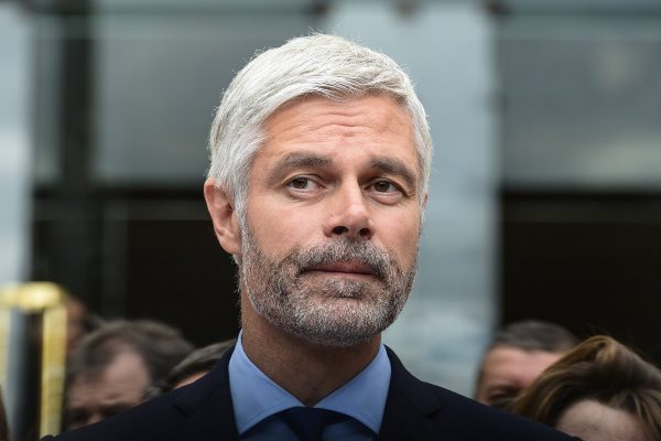 Paris: Conference presse Laurent Wauquiez LR