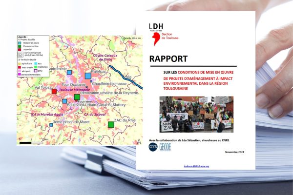 La LDH vient de publier un rapport sur la démocratie environnementale à Toulouse.