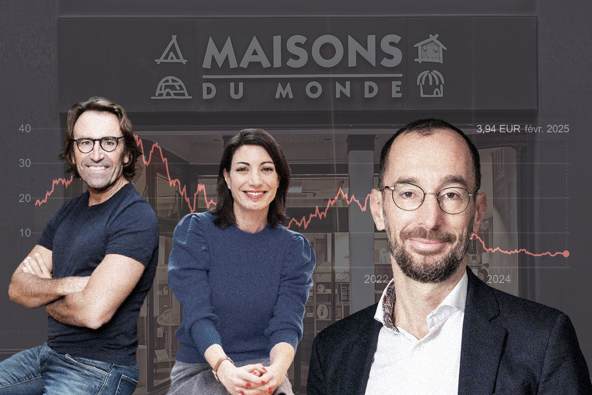 Xavier Marie, fondateur de Maisons du monde, parti en 2016. Julie Walbaum, DG de 2018 à 2023. François-Melchior de Polignac, DG depuis 2023. Montage