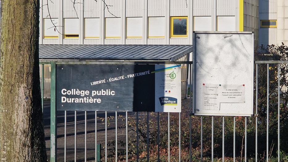 Entre les Dervallières et Bellevue, le collège de La Durantière à Nantes. Photo Rachel Bouchet