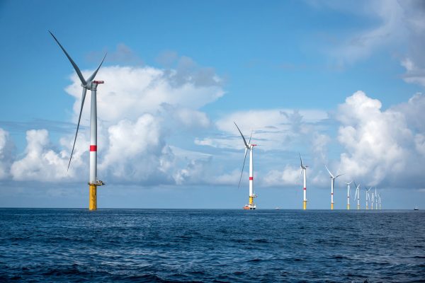 Le parc éolien en mer de Saint-Nazaire, en service depuis novembre 2022. Photo : Parc du Banc de Guérande/Capa