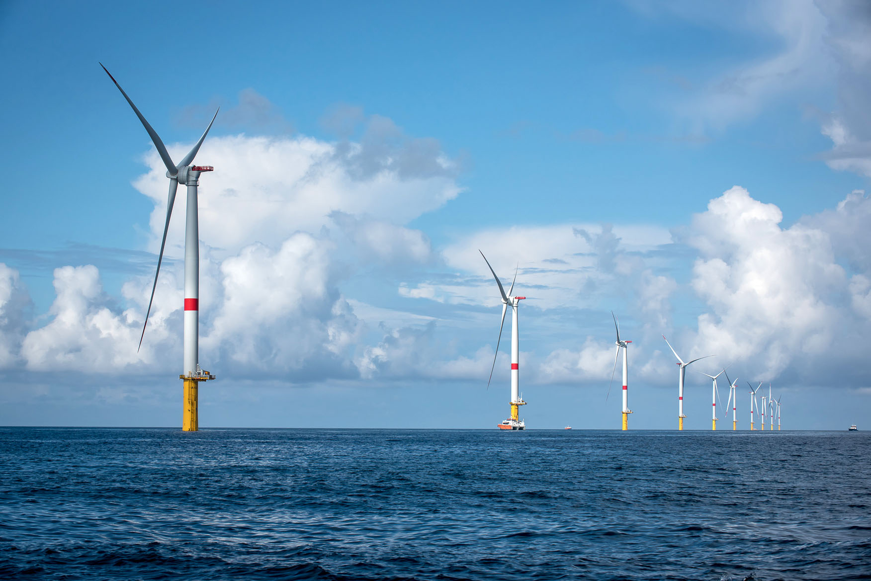 Le parc éolien en mer de Saint-Nazaire, en service depuis novembre 2022. Photo : Parc du Banc de Guérande/Capa